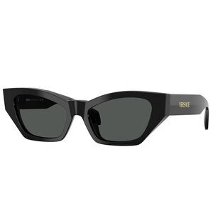 Versace VE 4488U GB1/87 Black Plastic Cat-Eye Sunglasses Grey Lens